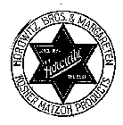 HOROWITZ THE BEST SINCE 1884 HOROWITZ BROS. & MARGARETEN KOSHER MATZOH PRODUCTS