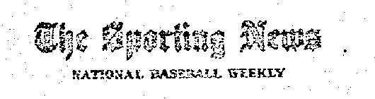 THE SPORTING NEWS NATIONAL BASEBALL WEEKLY