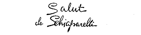 SALUT DE SCHIAPARELLI