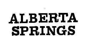 ALBERTA SPRINGS