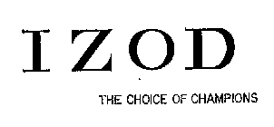 IZOD THE CHOICE OF CHAMPIONS