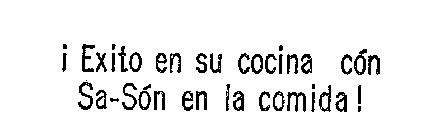 ! EXITO EN SU COCINA CON SA-SON EN LA COMIDA!