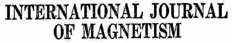 INTERNATIONAL JOURNAL OF MAGNETISM