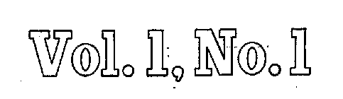 VOL.1.NO.1