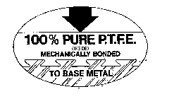 100% PURE P.T.F.E.  (INSIDE) MECHANICALLY BONDED TO BASE METAL