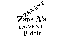 ZA-VENT ZAPATA'S PRE-VENT BOTTLE