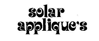 SOLAR APPLIQUE'S