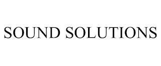 SOUND SOLUTIONS