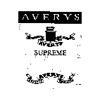 AVERYS SUPREME WINE MERCHANTS ESTABLISHED 1793 BRISTOL ENGLAND