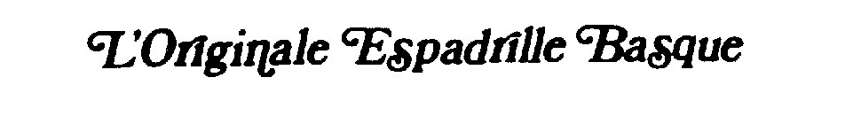 L'ORIGINALE ESPADRILLE BASQUE