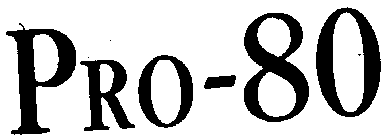 PRO-80 COMPUTER PROGRAMS