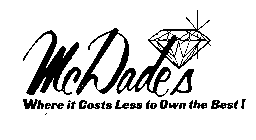 MCDADE'S WHERE IT COSTS LESS TO OWN THE BEST!