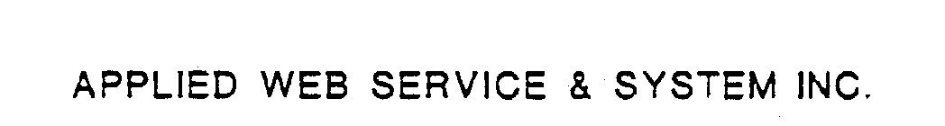 APPLIED WEB SERVICE & SYSTEM INC.