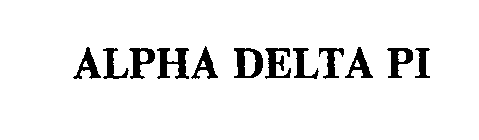 ALPHA DELTA PI