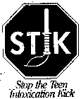 STIK STOP THE TEEN INTOXICATION KICK