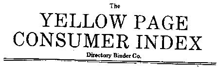 THE YELLOW PAGE CONSUMER INDEX DIRECTORY BINDER CO.