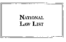 NATIONAL LAW LIST