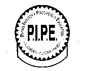 PIPING INDUSTRY PROGRESS & EDUCATION P.I.P.E. PLUMBING-HEATING-PIPING