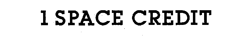 1 SPACE CREDIT
