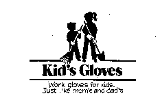 KID'S GLOVES WORK GLOVES FOR KIDS. JUST LIKE MOM'S AND DAD'S