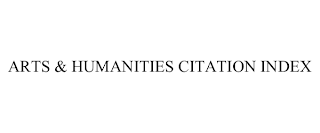 ARTS & HUMANITIES CITATION INDEX