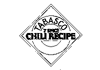 TABASCO 7 SPICE CHILI RECIPE