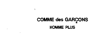 COMME DES GARCONS HOMME PLUS