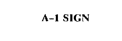 A-1 SIGN