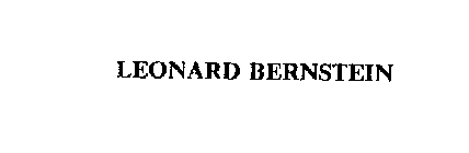 LEONARD BERNSTEIN