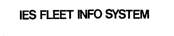 IES FLEET INFO SYSTEM