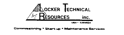 E/I LOCKER TECHNICAL RESOURCES INC. USA-CANADA COMMISSIONING - START UP - MAINTENANCE SERVICES