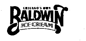 CHICAGO'S OWN BALDWIN ICE CREAM