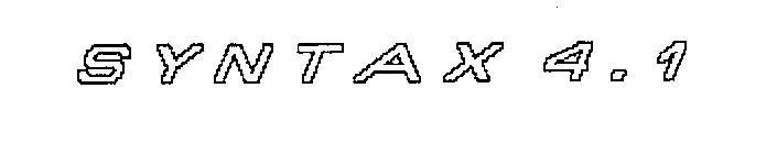 SYNTAX 4.1