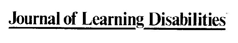 JOURNAL OF LEARNING DISABILITIES