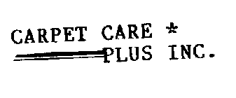 CARPET CARE PLUS INC.