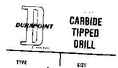 D DURAPOINT CARBIDE TIPPED DRILL