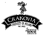 CRAKOVIA TM PRODUCT OF POLAND FAT FREE JOANNA INTERNATIONAL IMPORTS, INC. QUAKERTOWN, PA. USA