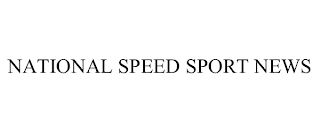 NATIONAL SPEED SPORT NEWS