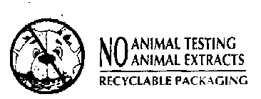 NO ANIMAL TESTING NO ANIMAL EXTRACTS RECYCLABLE PACKAGING