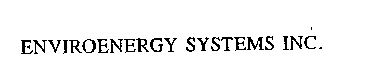 ENVIROENERGY SYSTEMS INC.