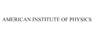 AMERICAN INSTITUTE OF PHYSICS