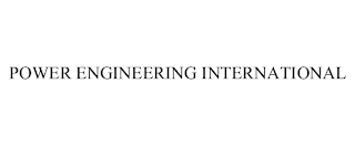 POWER ENGINEERING INTERNATIONAL