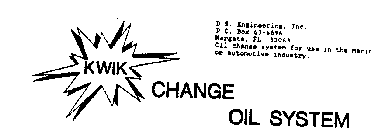 KWIK CHANGE OIL SYSTEM