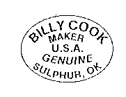 BILLY COOK MAKER U.S.A. GENUINE SULPHUR, OK