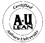 A U LEAN CERTIFIED AUBURN UNIVERSITY