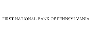 FIRST NATIONAL BANK OF PENNSYLVANIA