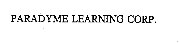 PARADYME LEARNING CORP.