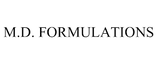 M.D. FORMULATIONS