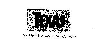 TEXAS IT'S LIKE A WHOLE OTHER COUNTRY.