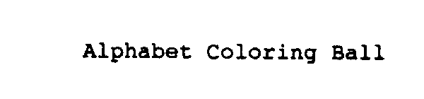 ALPHABET COLORING BALL